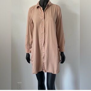 Zara Taupe Shirt Dress